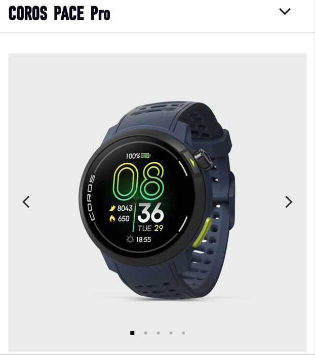 Coros pace pro grey blue Black