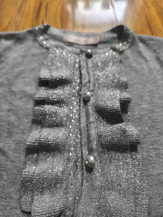 Красивая кофточка с люриксом на девочку рост 130 см