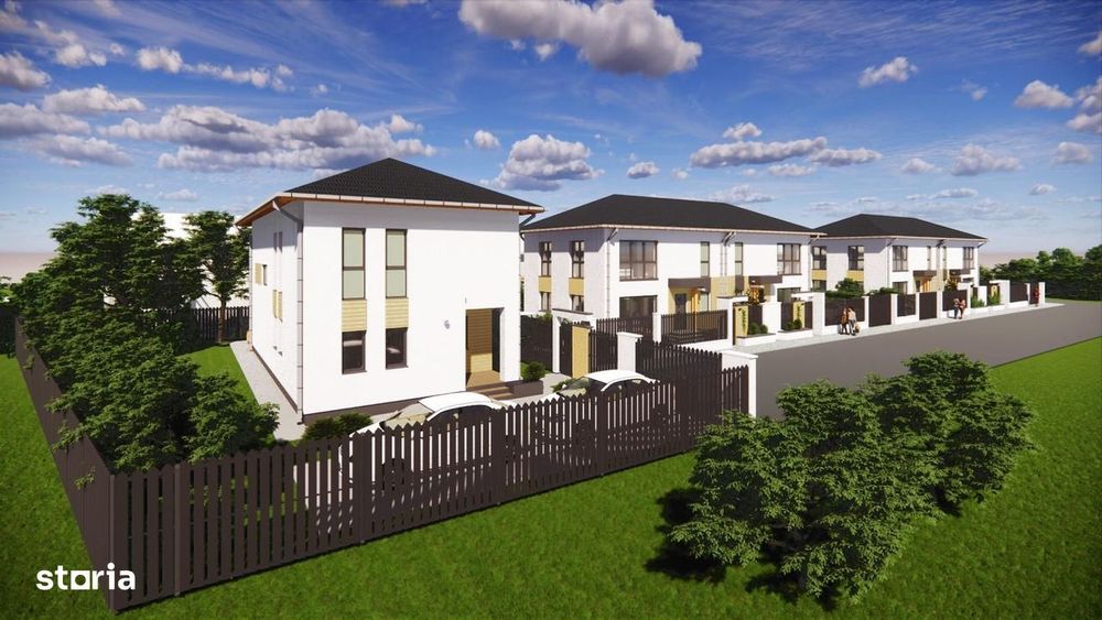 Case duplex, spre vanzare, in cart. rezidential nou