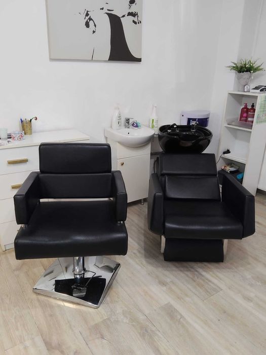 Set Mobilier Salon – Scaun Coafură Hidraulic + Scafă Spălare (Stare Excelentă)-VALABIL DE LA 1 AUGUST