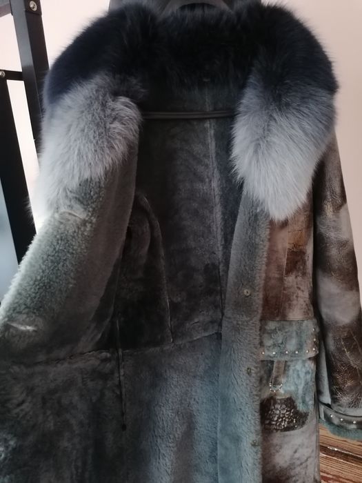 Palton din blana de miel si vulpe Nostro Epoca by Vessan