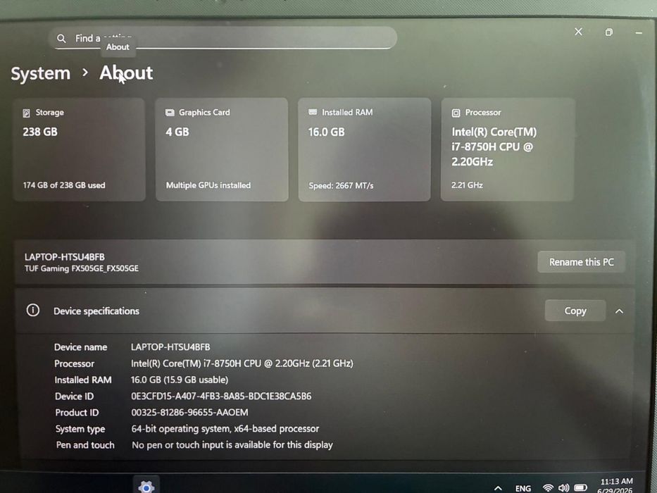 Asus HTSU4BFB Gaming + plus tastatură