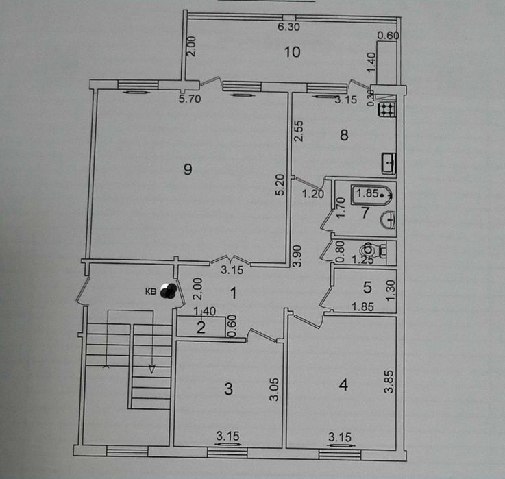 Продажа 4/2/5 на Юнусабад-17 [91м²], удвоенный зал