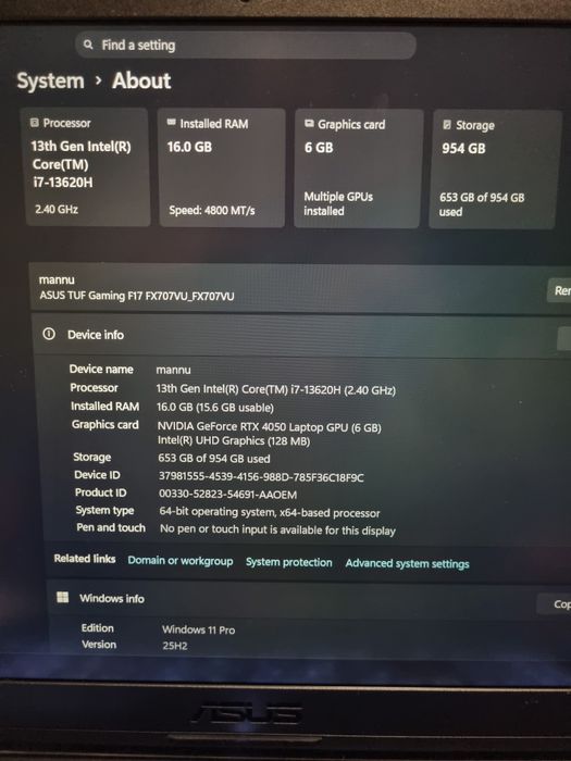 Laptop Asus Tuf Gaming F17