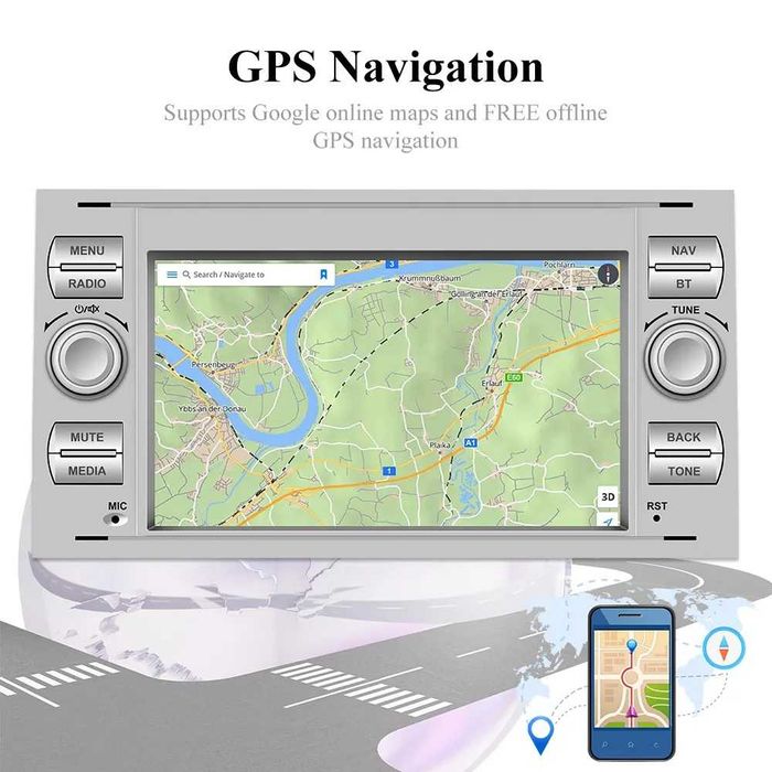 Мултимедия за Ford Transit FIESTA FOCUS GALAXY 2DIN Android Навигация