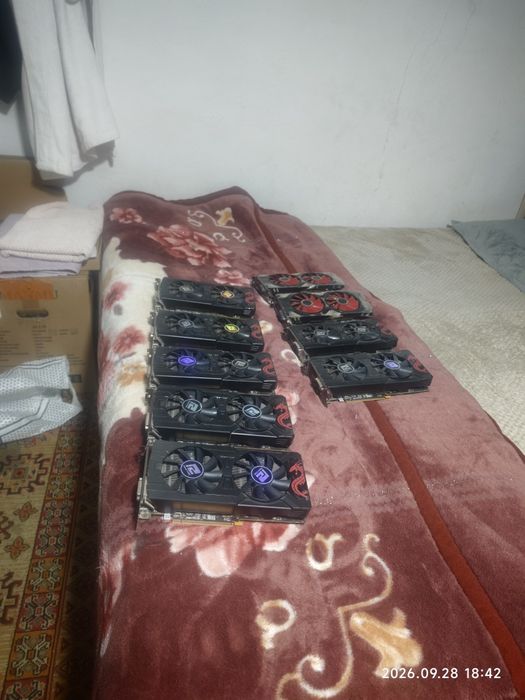 Видеокарты Rx 570 8g.