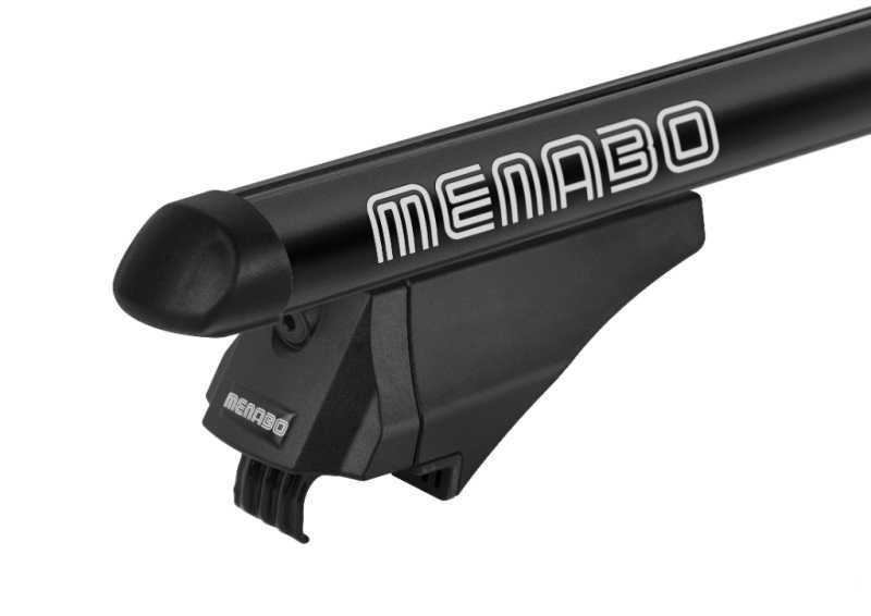 Алуминиеви напречни греди MENABO Tiger черни 120см/135см плътен