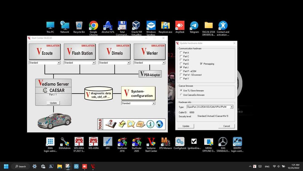 Interfata diagnoza codari Mercedes si SSD 256 Xentry DTS Vediamo