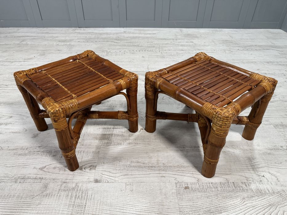 Комплект помощни бамбукови масички Д909