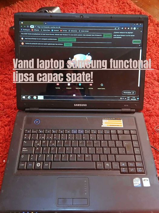 Vand laptop samsung  (lispa capac spate)