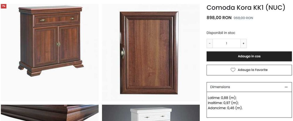 OCAZIE UNICĂ! Mobilier din lemn de nuc – set complet 10.000 lei | Se vinde și la bucată
