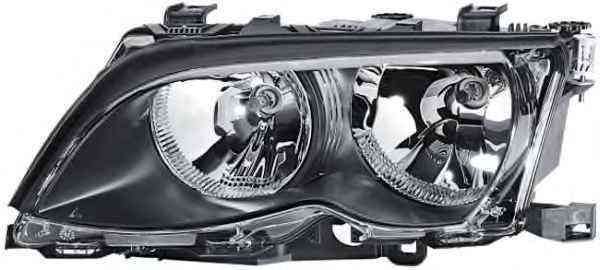 Far Bmw Seria 3 (E46) Sedan/Combi 10.2001-06.2005 BestAutoVest fata stanga tip bec H7+H7, cu motoras, reflector negru, fara suport becuri