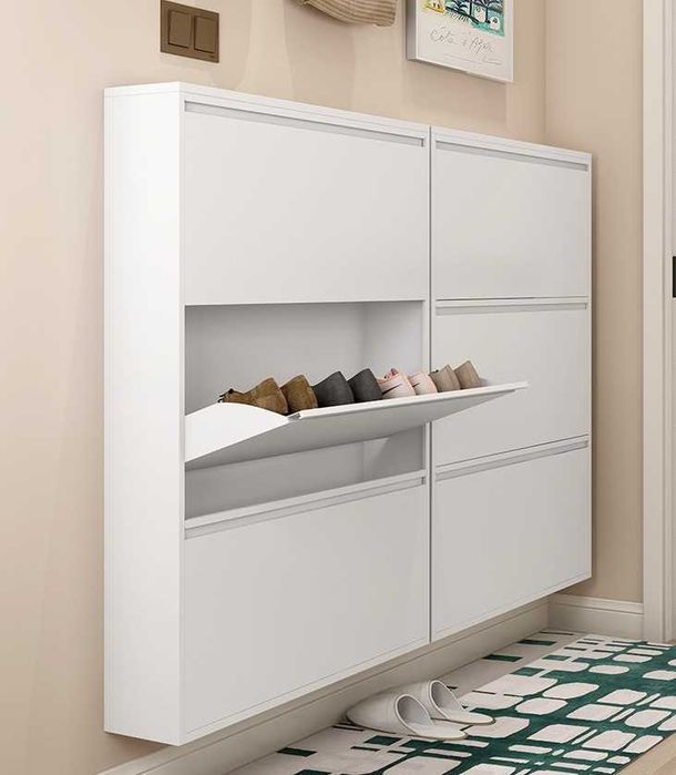 Обувной шкаф вместительный настенный\Polkali oyoq kiyim saqlash shkafi