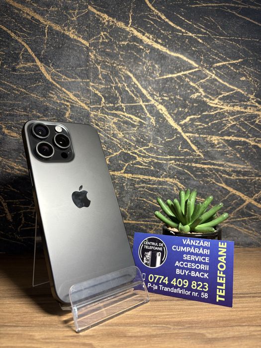 Iphone 15 Pro Max/256GB/Garantie 2Ani Centrul de Telefoane/Rate