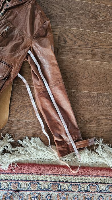 Уникално кожено яке Massimi Dutti. Като Ново.