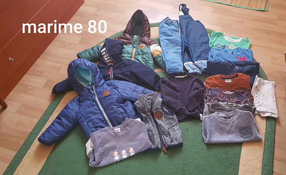 Geci, salopete, prosop, olita 80 cm, 74 cm