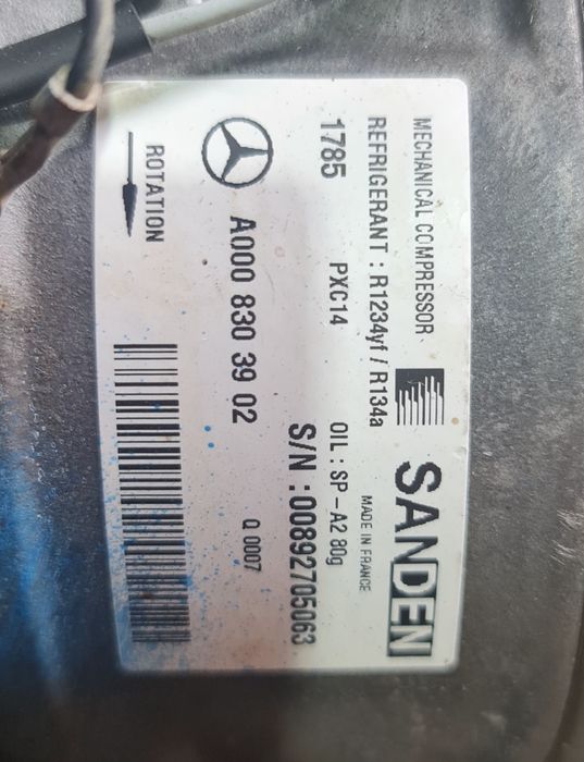 Compresor clima Mercedes C Class W205 E Class W213 GLC W253 CLS V-Class W447 Sprinter W907 W910