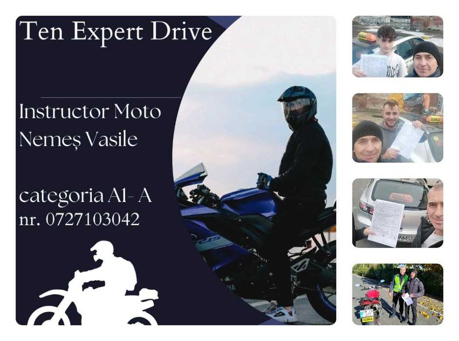 Școala Moto cat A, A2 și A1