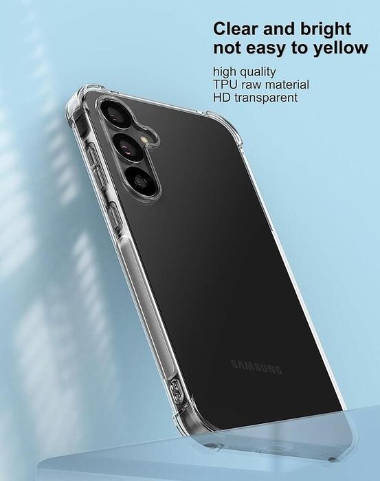 Прозрачен Силиконов Удароустойчив Кейс за Samsung Galaxy A55 A35 A15