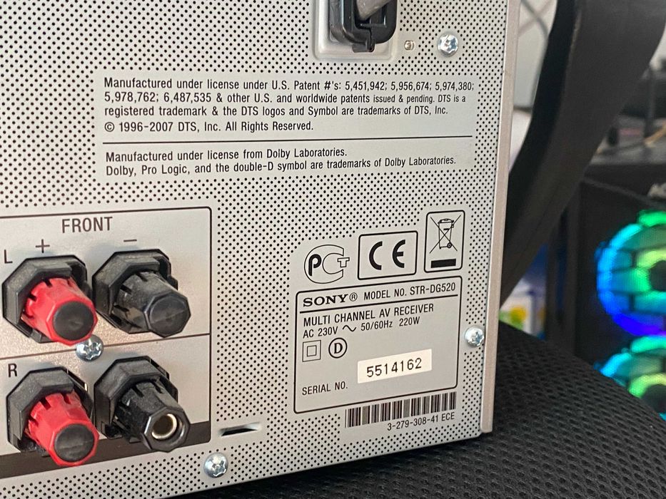 Amplificator Receiver Audio Sony STR-DG 520 cu telecomanda 180W
