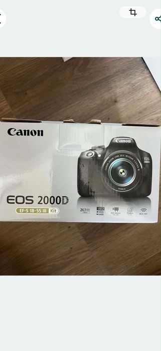 Aparat foto DSLR CANON EOS 2000D, 24.1 MP, Wi-Fi, negru + Obiectiv 18-55mm EF-S DC III