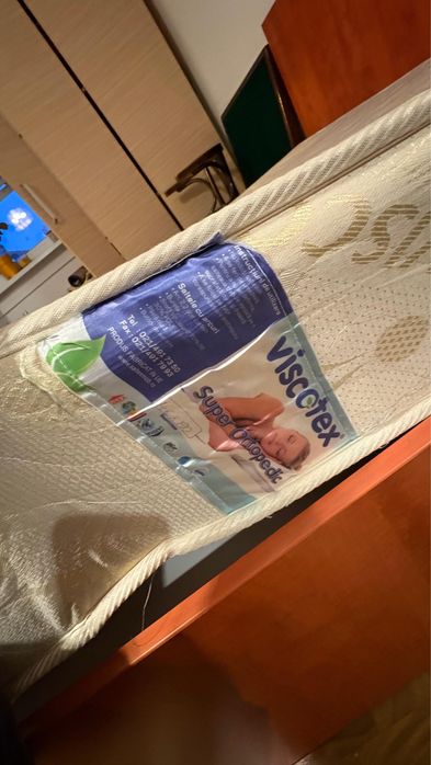 Pat si saltea cu arcuri 140x200