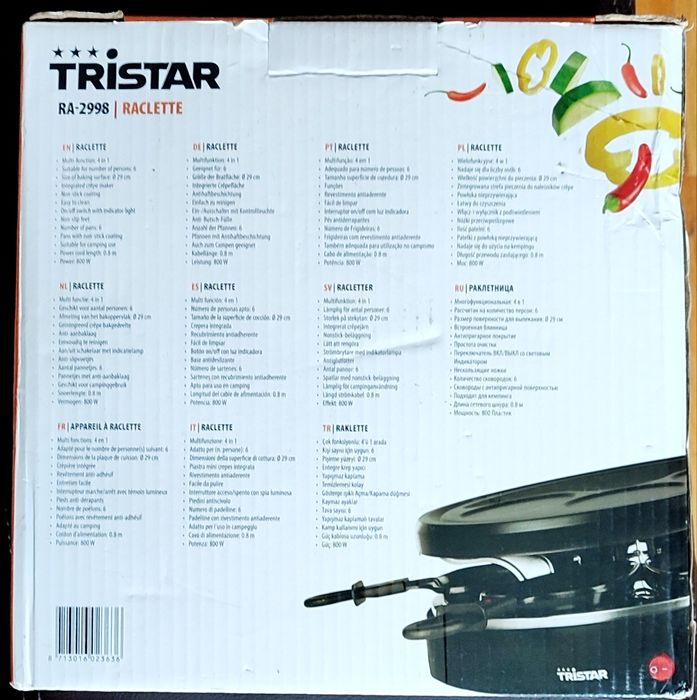 Грил Раклет за 6 Души Tristar RA-2998, 800 W.