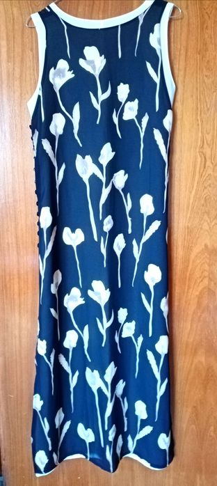 Лятна рокля с туника от изкуствена коприна M/L размер