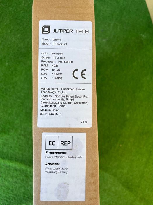 Laptop Jumper Tech EZbook X3 Intel N3350 4/64 GB Sigilat
