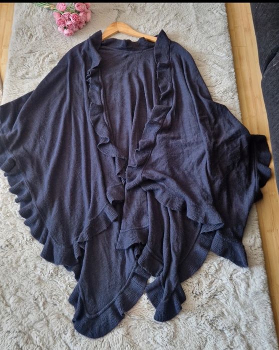 Poncho, negru- bleumarin, mărime universala