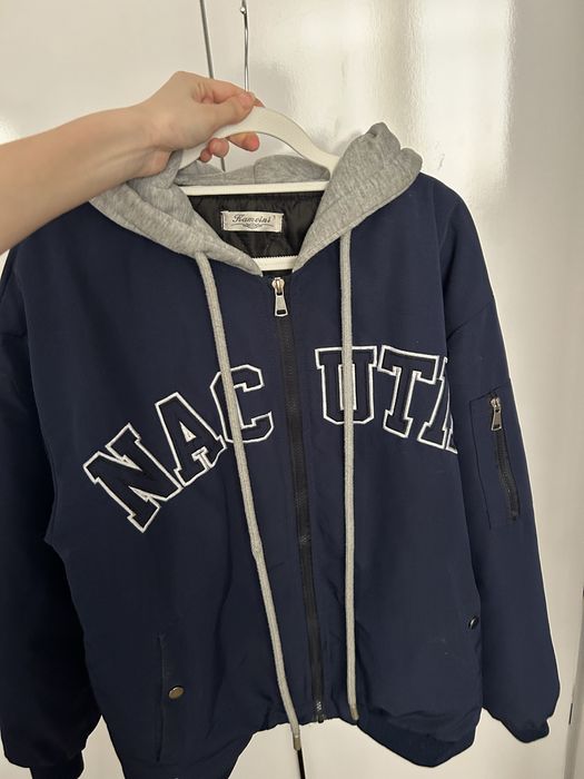 Бомбер темно-синий