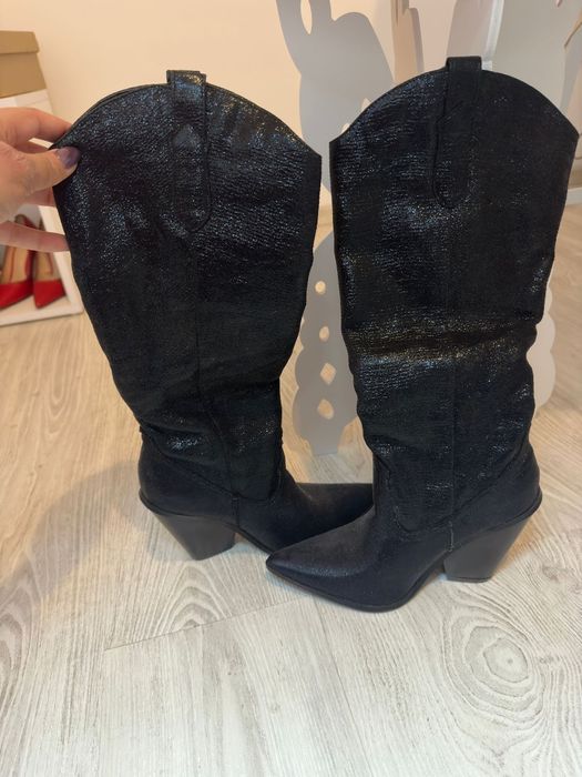 Cizme, Cowboy, negre, Dama
