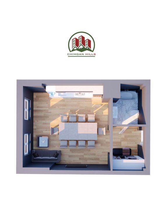 СРОЧНО Продаётся своя Chimgan hills 38 м2 Чимган новостройка Ecobozor