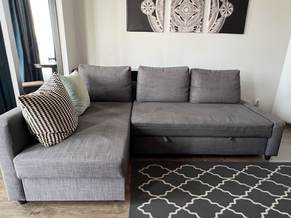 Canapea extensibilă gri – 90 x 225 x 42 cm | 5 bucăți disponibile