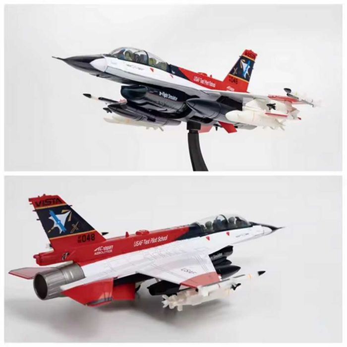 Macheta avion metalica Lockheed Martin F-16D X62A scara 1:72 21cm
