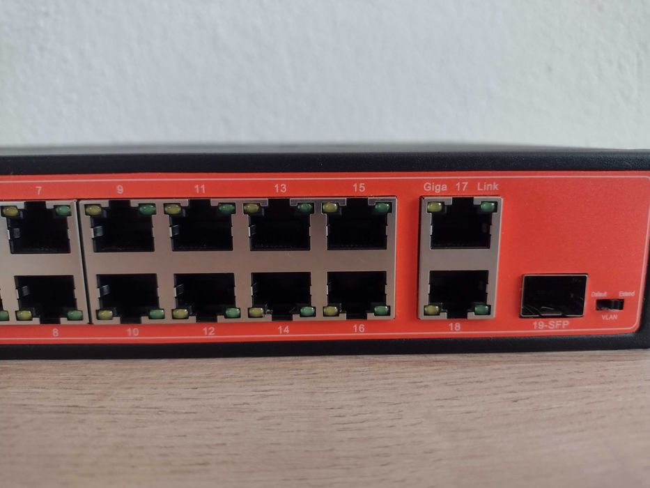 Нов Wi-tek WI-PS518G  PoE switch 16x PoE