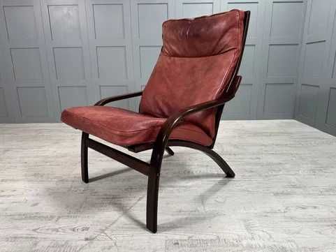 Датско кресло естествена кожа Stouby Д1124-Д