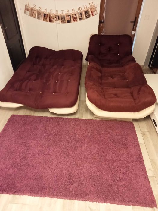 Set LALE canapea extensibilă și două fotolii extensibile