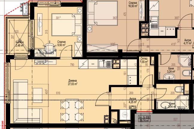 Продава се Двустаен апартамент в София, Манастирски ливади - 69 кв.м за 1626 €/кв.м - Снимка #1
