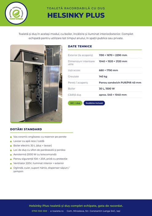 Toalete WC Mobile – Vidanjabile și Racordabile, Vânzare/Închiriere