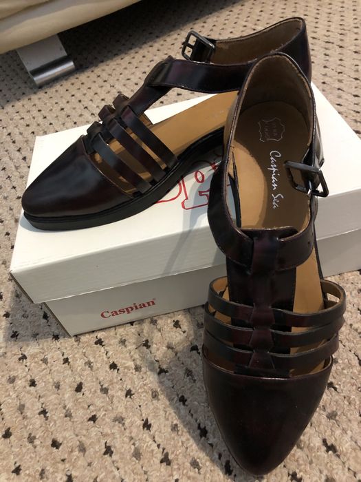 Pantofi Caspian model Galia Bordo 37 stil masculin