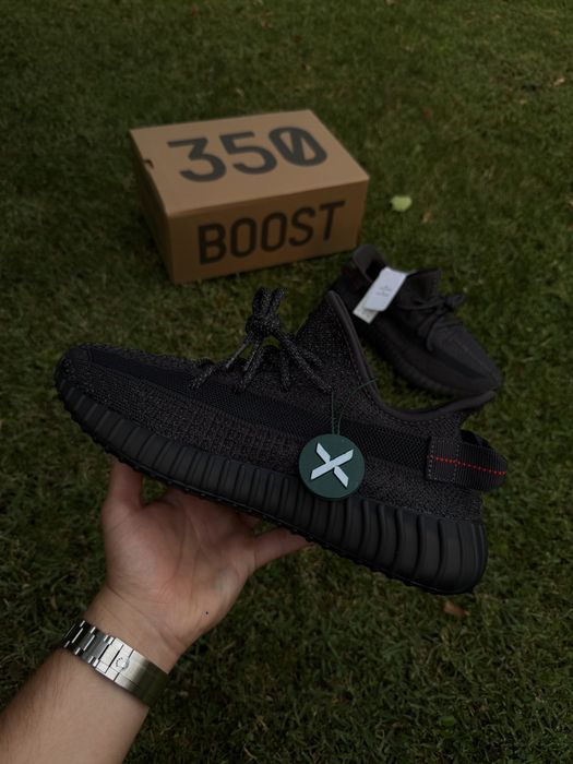 Adidasi Yeezy 350 / Black Reflactive / Premium