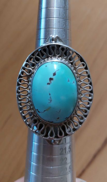 Кольцо винтаж. Бирюза, серебро. Перстень