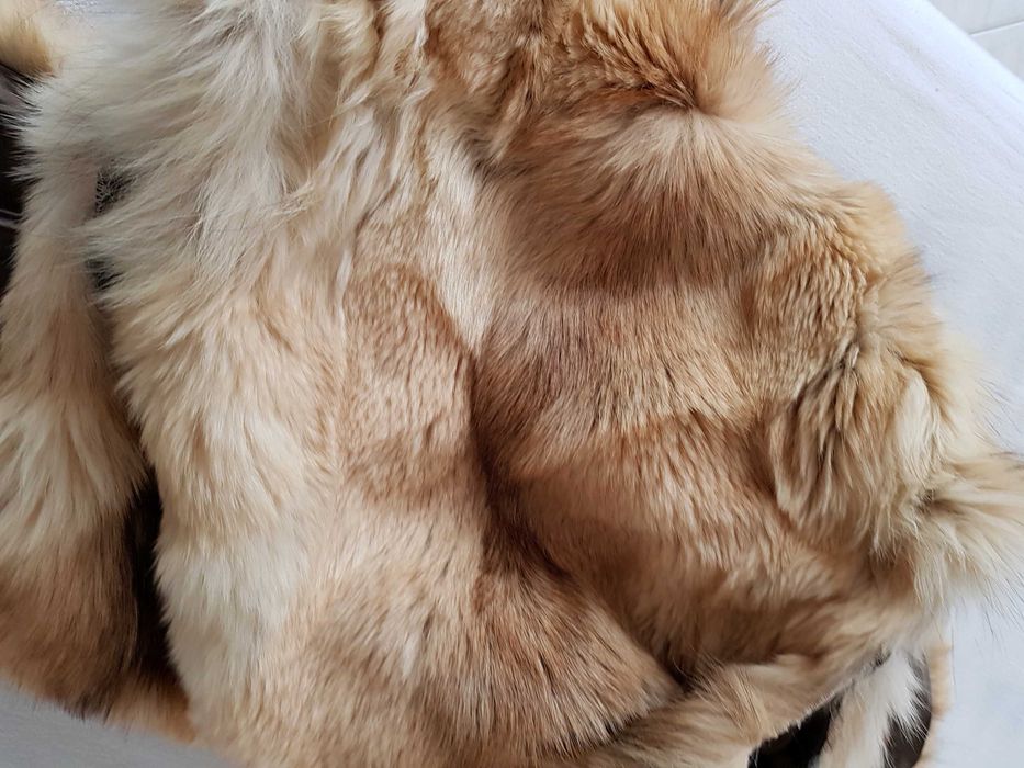 Дамски елек естествен косъм - размер М-Л