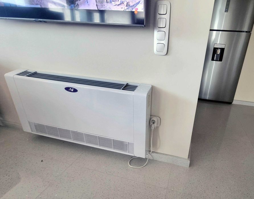 8.9 KW Ултра тънки и тихи Вентилаторни водни конвектори VITO за отопление и охлаждане с метален панел, WI-FI контрол и Дистанционно управление