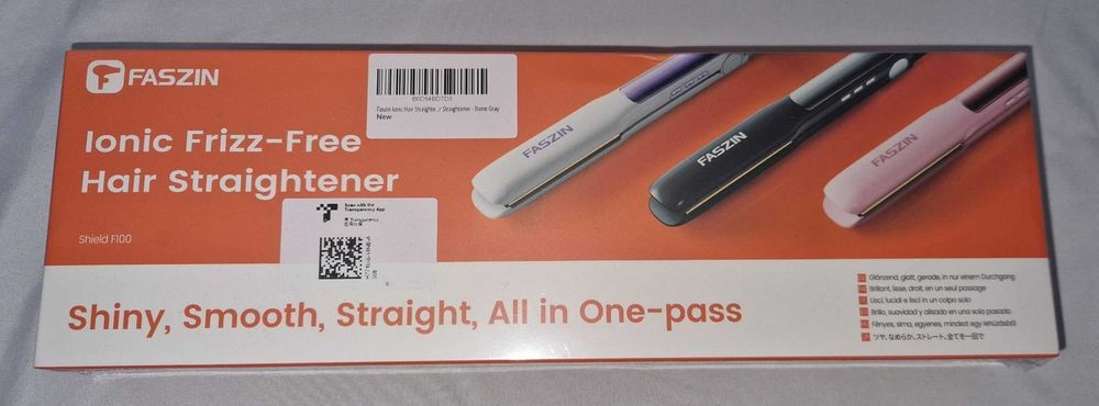 Йонна преса за коса Faszin, 20 сек бързо загряване, титаниева плоча