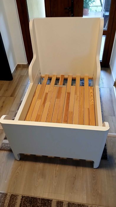 Pat copii extensibil Ikea 80×200 + Saltea
