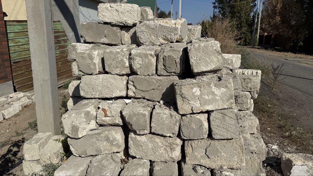Б/у ракушеблок, құрылыс отходтары