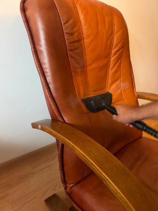 Vand Canapea din piele naturală nuanța Cognac- exstensibilă + doua folotii