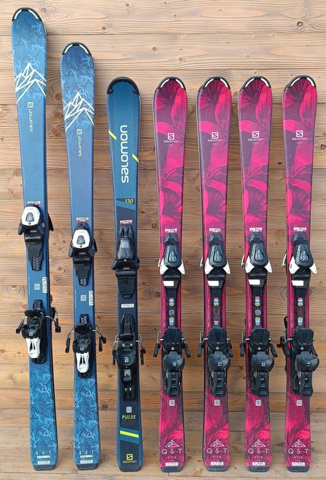Schi, ski, schiuri second hand Salomon Pulse, QST Max JR, QST Lux JR